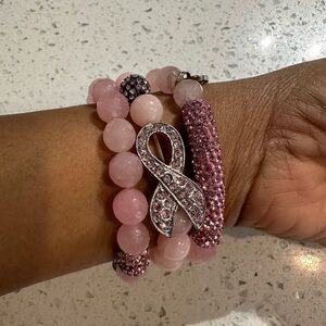 Breast Cancer Awareness Bracelet Set